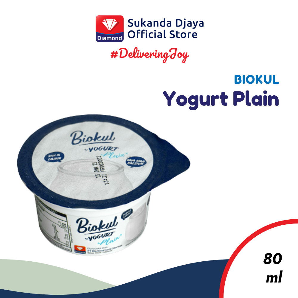 Biokul Yogurt Plain Yoghurt Sehat Rendah Lemak 80 Ml