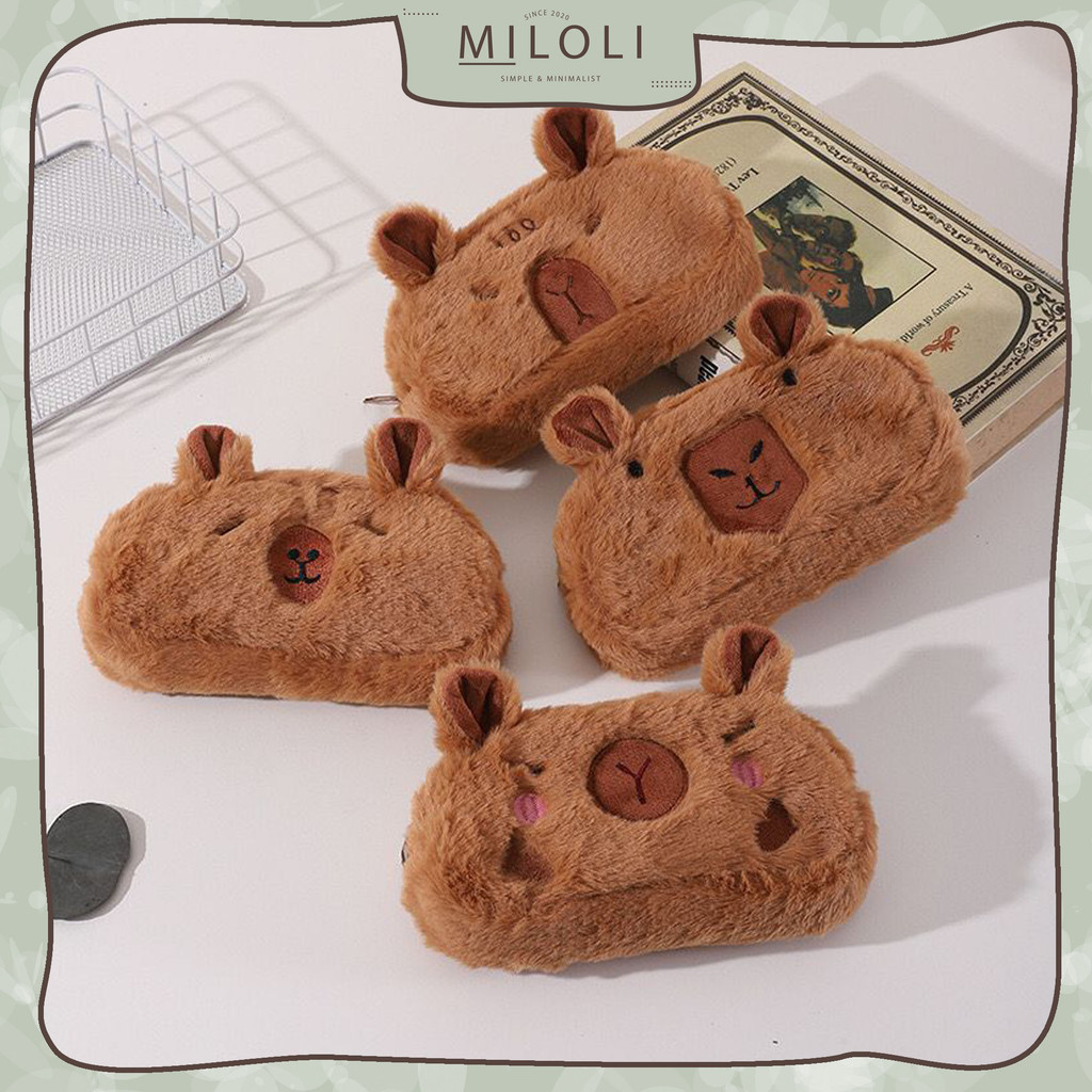 

[MILOLI] Kotak Pensil LARGE CAPACITY CAPYBARA Pencil Case Minimalis Aesthetic Soft Korean Style Stationery - F0263
