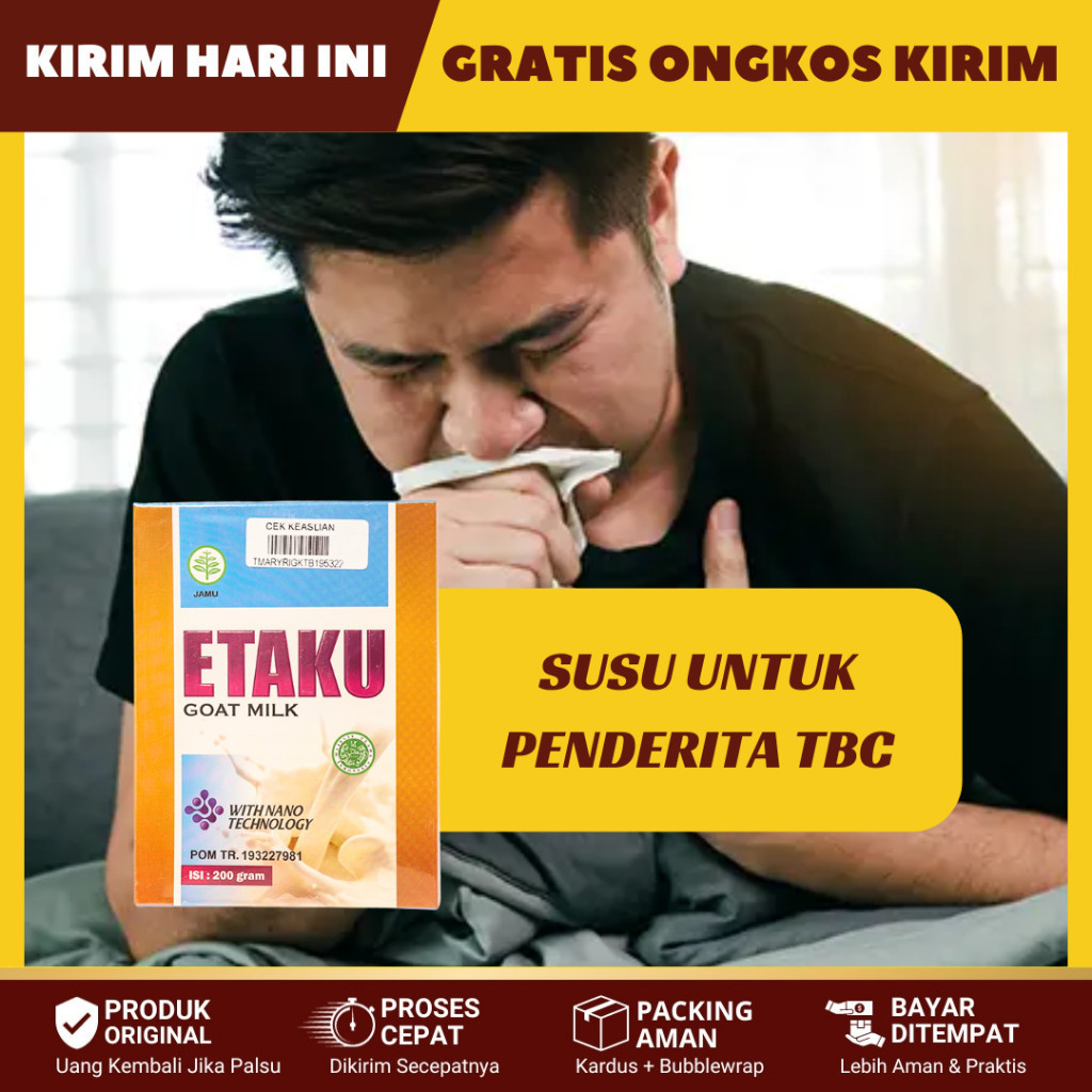 

Flashsale Etaku Disc 1 Box 45% Susu Penderita TBC, Susu Untuk Paru Paru TB, Susu TBC Anak Dan Dewasa - Etaku Goat Milk