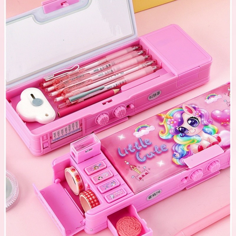 

Tempat Pensil Siswa Dapat Diubah Kapasitas Besar Kombinasi Kunci Doodle Organizer