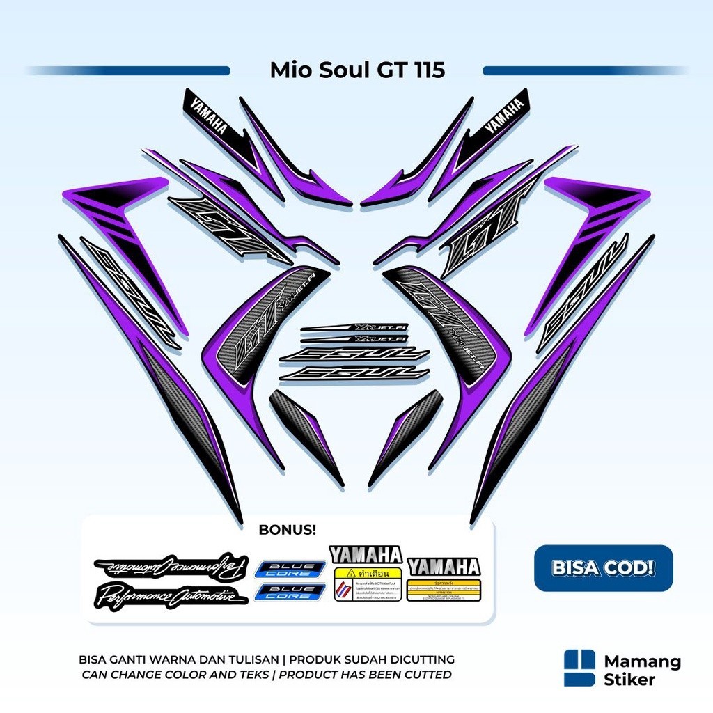 Striping Mio Soul GT 115 Full Body Variasi (4) Original Yamaha Custom Bluecore 2012 2013 2014 GT115 