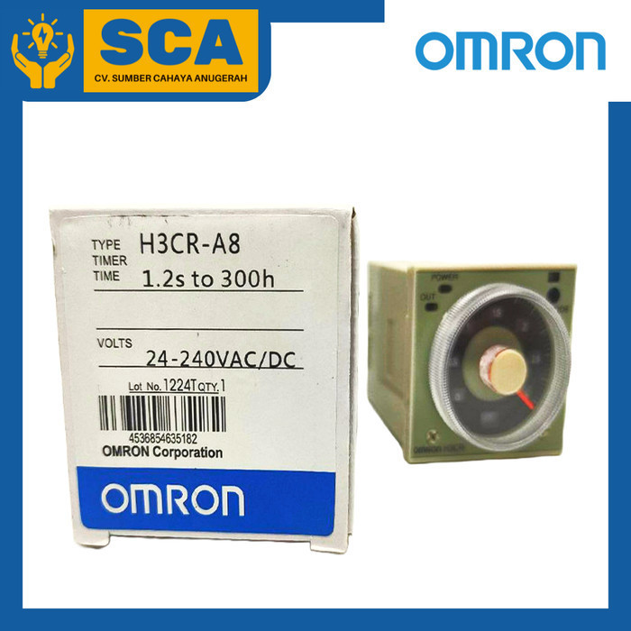 Timer Omron H3CR A8 24-240VAC/DC Timer 1.2 detik sampai 300 Jam