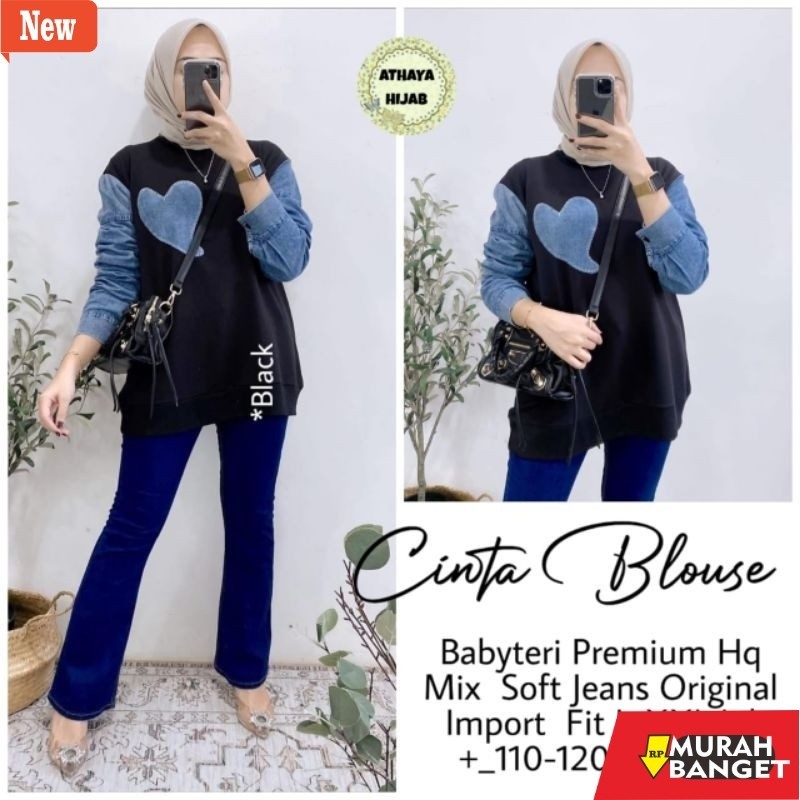 Blouse Wanita Kekinian Baju Blouse Wanita Kekinian Cinta Blouse By Athaya Hijab