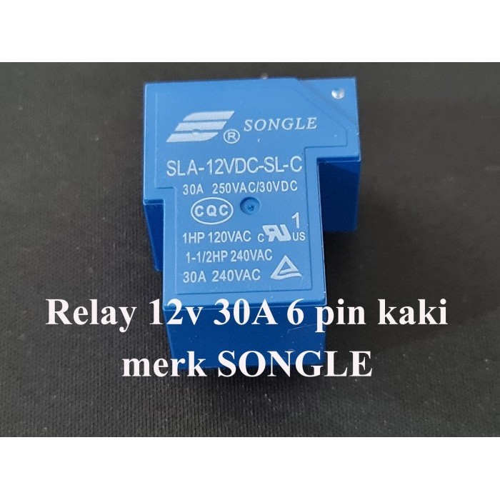 LG09 Relay Songle 12V DC 30A 6 Pin Original sls-12vdc-sl-c