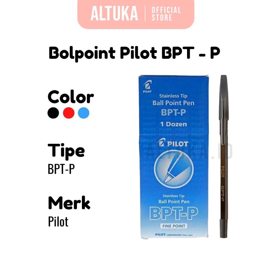 

(12 Pcs) Bulpen Bolpoint Pilot BPT - P / BPTP Asli Original