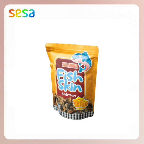 

SALMONA Fish Skin Cheese 50GR - Keripik Kulit Ikan