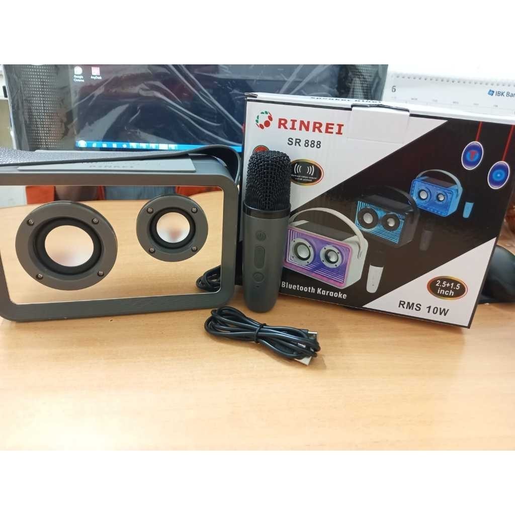 (NEW PRODUCT) SPEAKER BLUETOOTH KARAOKE RINREI 888T SPEAKER BLUETOOTH SPEAKER PORTABLE SPEAKER KARAO