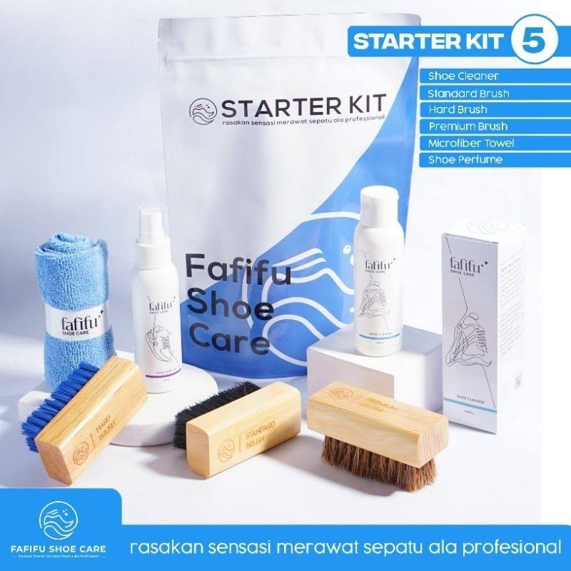 Starter Kit By FAFIFU 5 |  Paket Cuci Sepatu | Starter Kit Shoe Cleaner | Cleaner Sepatu | Pembersih