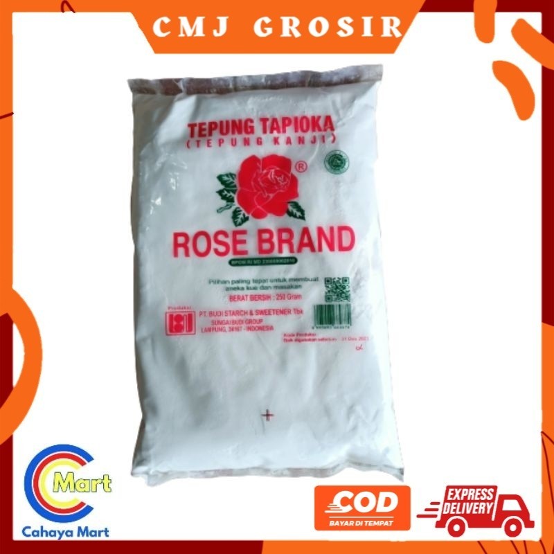 

GROSIR Tepung Tapioka Kanji Rose Brand Tepung Beras Rosebrand 250 / 200 gr - Sembako Jogja