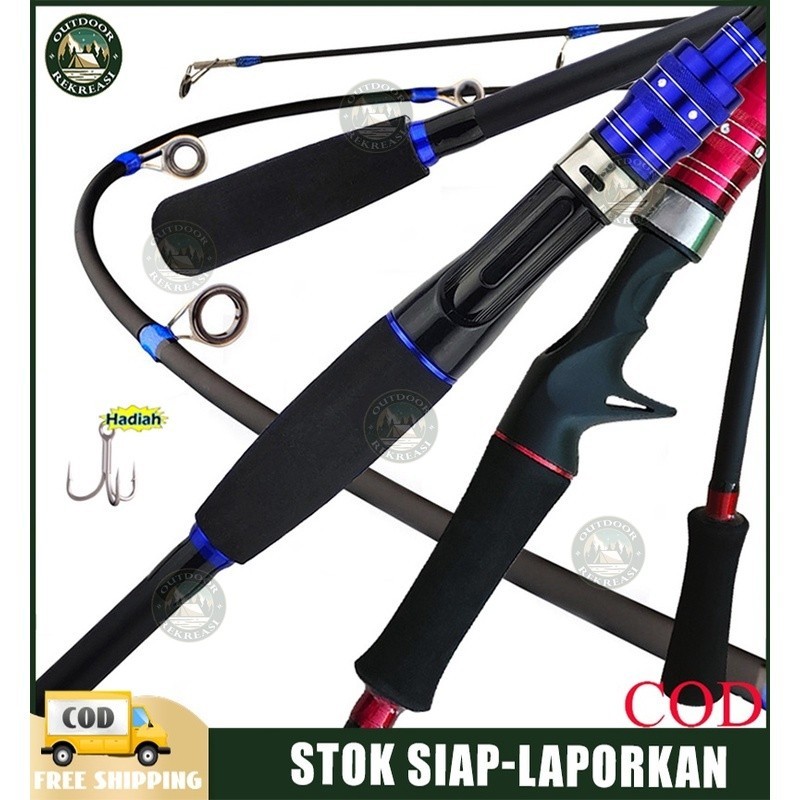 Spinning Baitcasting Fishing Rod Joran Pancing Carbon Joran Casting Joran Murah Cuci Joran Pancing F