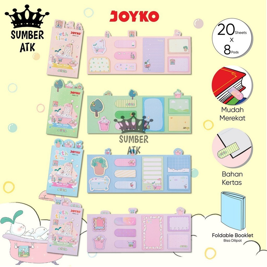 

Memo Stick Sticky Note Kertas Memo Memo Tempel Joyko MMS-40 Bath Time