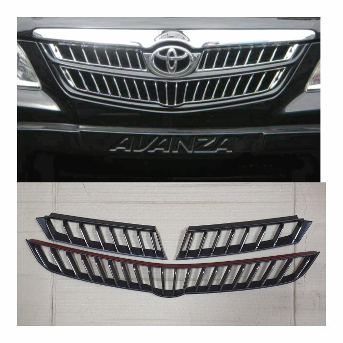 List grill depan model camry hitam Avanza/Xenia lama 2005-2011.