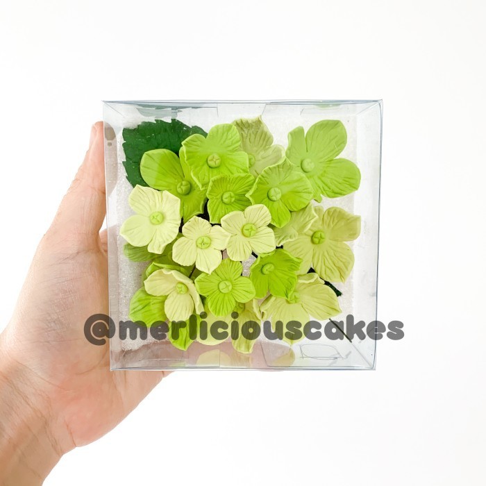 

New Arrival Hydrangea Green Hijau Bunga Gumpaste Flower Cake Kue Topper