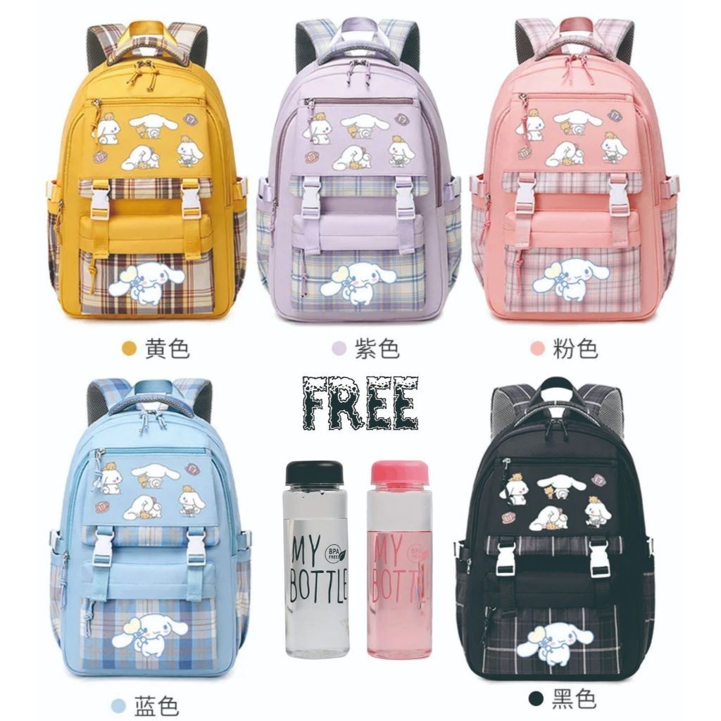 Ransel Sekolah Cinnamoroll Tas Sekolah Kawaii Kartun Anime Anime Sekolah Dasar Anak Perempuan Ransel