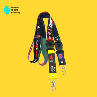 

Lanyard desain custom ukuran 2,5 cm tali id c4rd sublim printing ful color