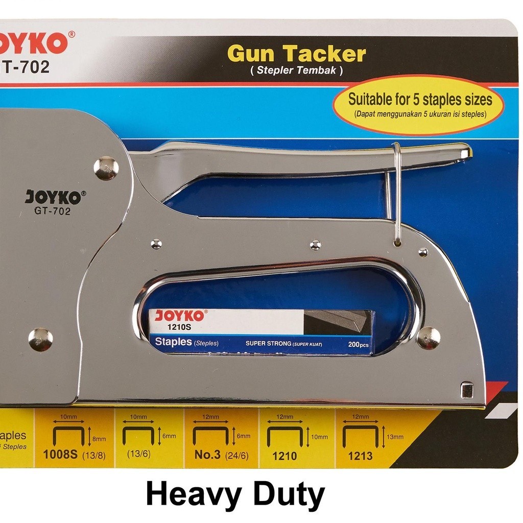 

Gun Tacker Stepler Tembak Joyko GT-702 / Stapler Tembak Jok Motor / Staples Tembak
