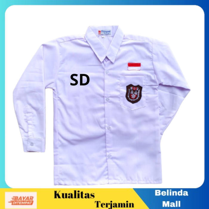 

⭐COD⭐ Baju Kemeja Putih Lengan Panjang Polos Seragam Sekolah Sd Smp Sma Baju Putih SD, Size 7 TERLARIS