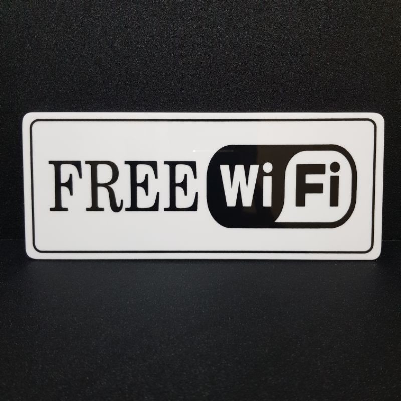 

Papan akrilik tulisan FREE WIFI / Sign acrylic free wifi / akrilik