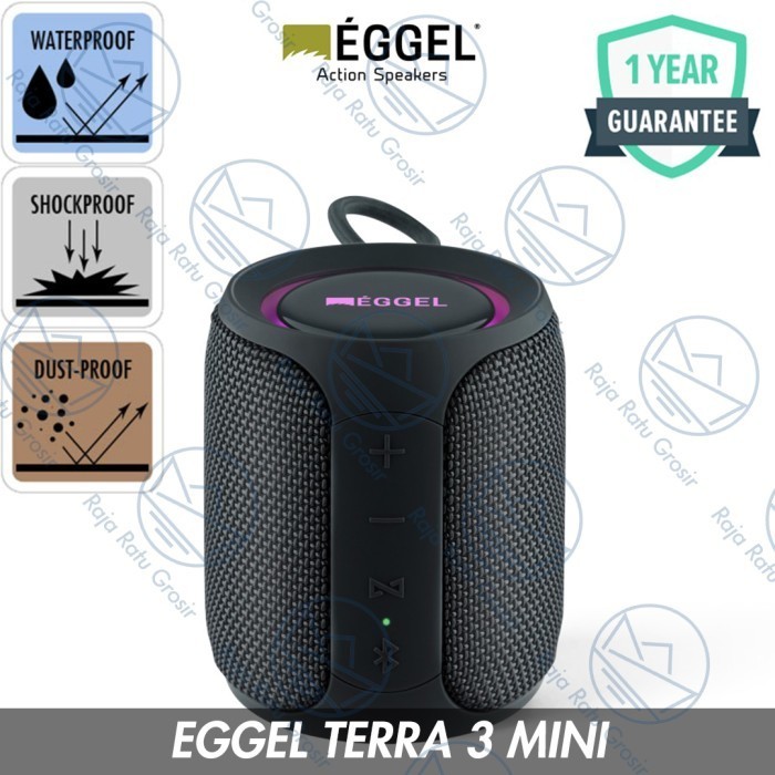 EGGEL TERRA 3 SPEAKER WIRELESS BLUETOOTH PORTABLE WATERPROOF OUTDOOR - Terra 3 mini