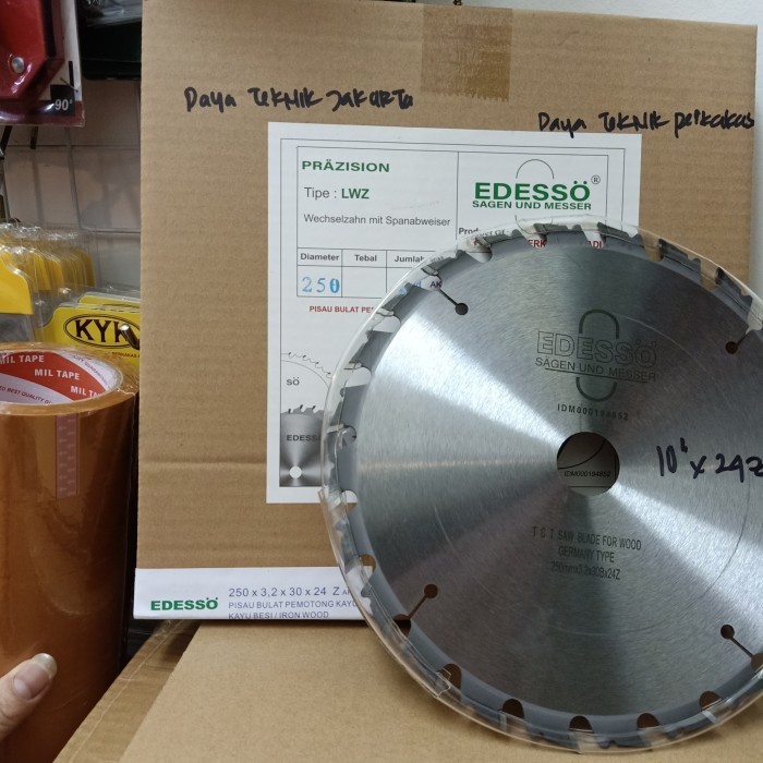 QH GERGAJI TANDUK edesso Saw Blade 10" x 24 z / mata gergaji kayu edesso iron Wood 250 x 24 fz mata
