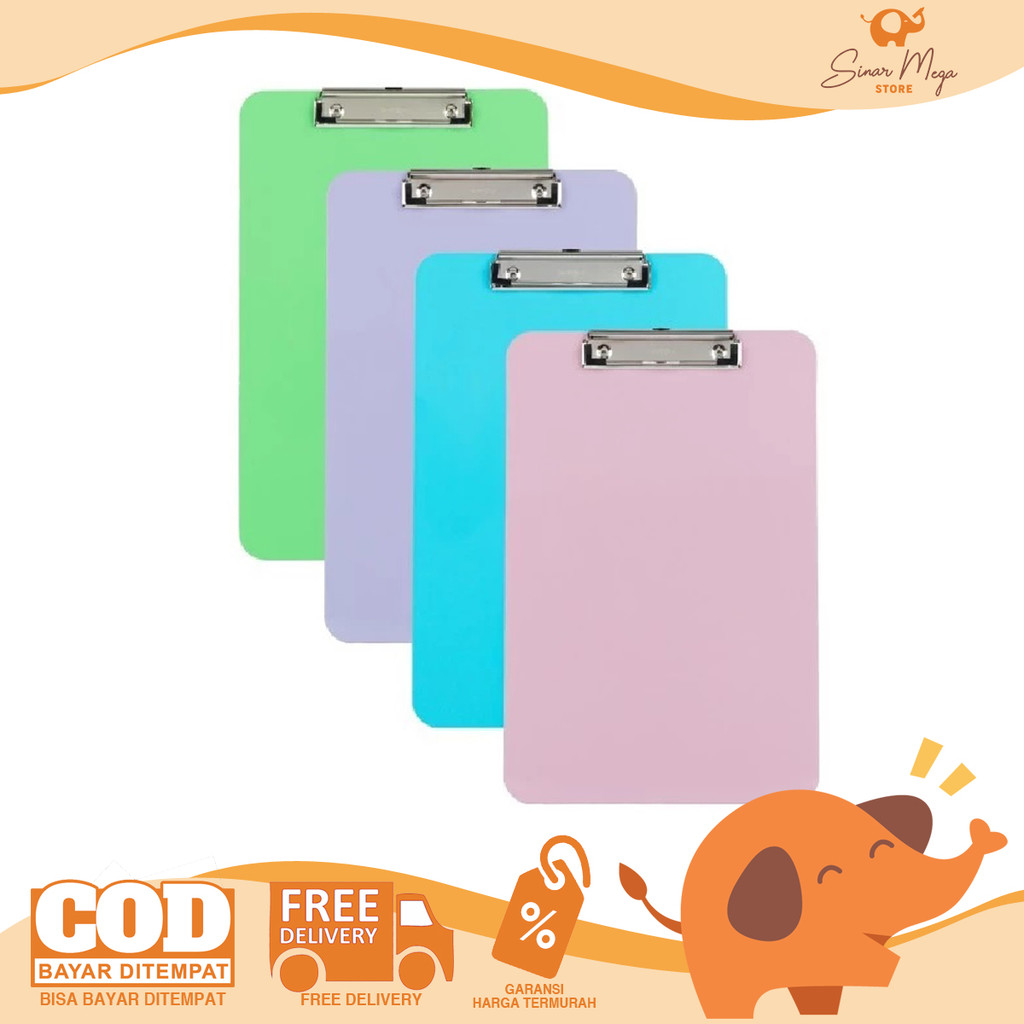 

JOYKO Clip Board CLB-69F4 - Clipboard Papan Dada Ujian Pastel Murah Papan Jalan SATUAN