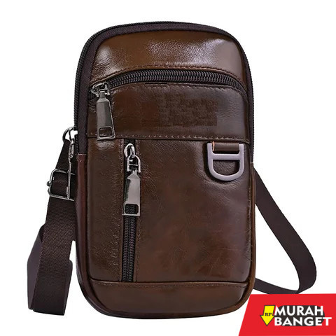 tas selempang pria kekinian Tas Selempang pria HP Smartphone Case Tempat Handphone Kulit Asli - Hita