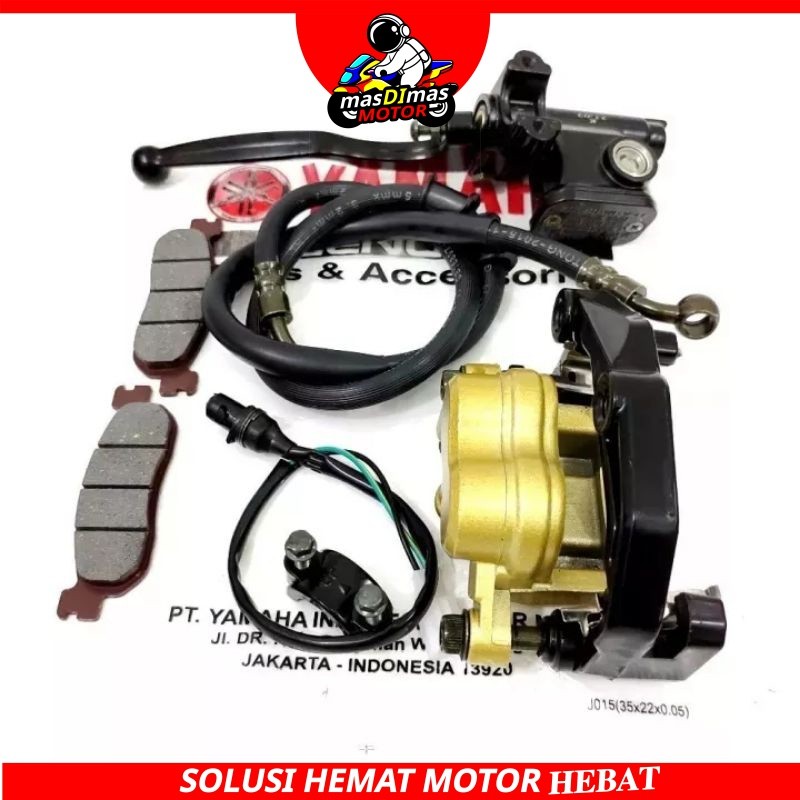 3 item fiz r kaliper+selang rem+master rem set yamaha fiz r, force 1,alfa, jupiter z lama