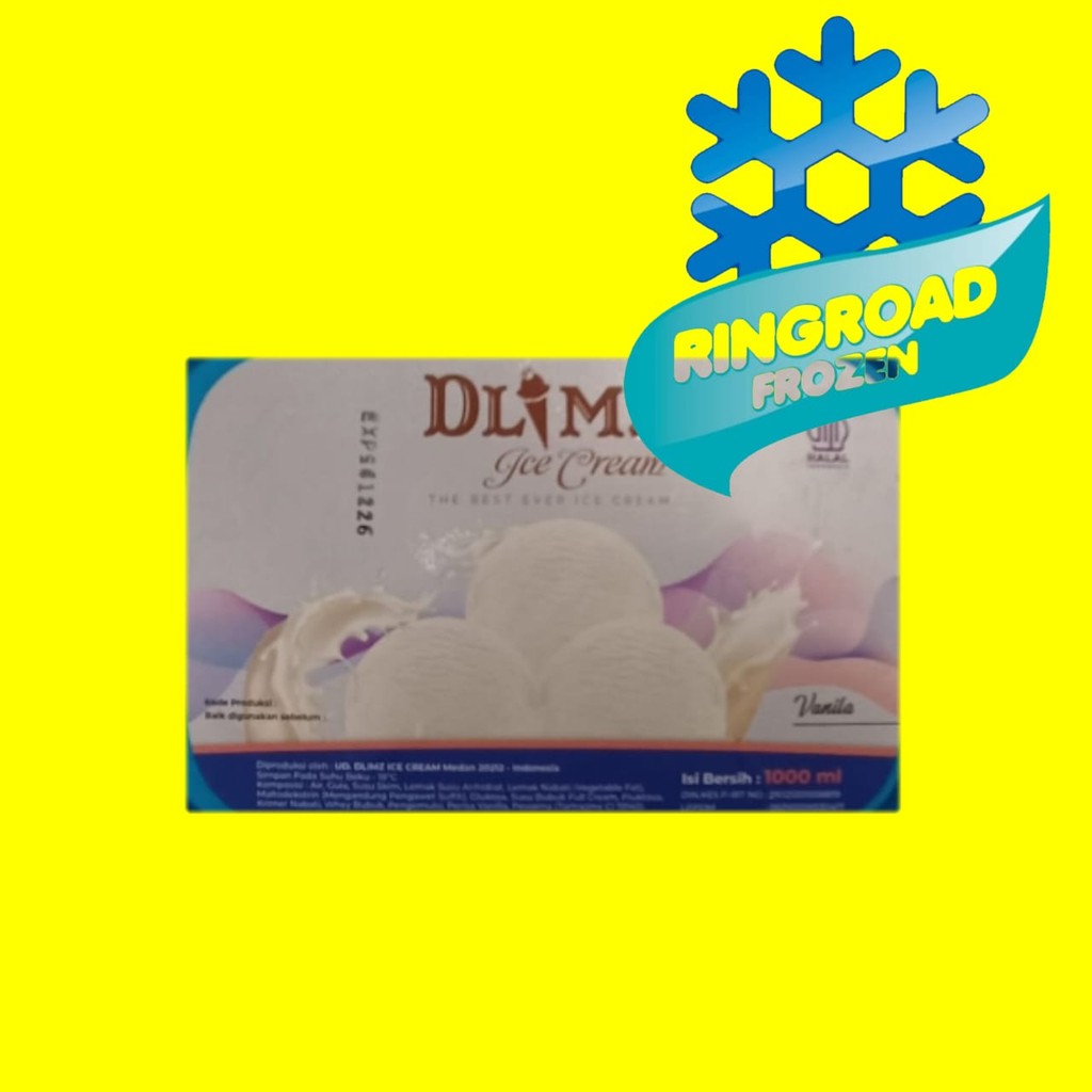 

DLIMZ ICE CREAM VANILLA 1 LITER