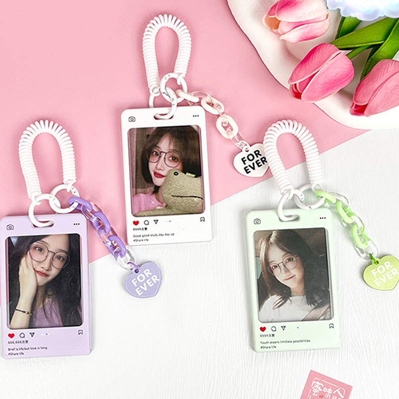 

Photocard Holder Protective Card Holder Photo Display Holder Bus Card Case Classic Protective Case Pendant Keychain Photo Cover