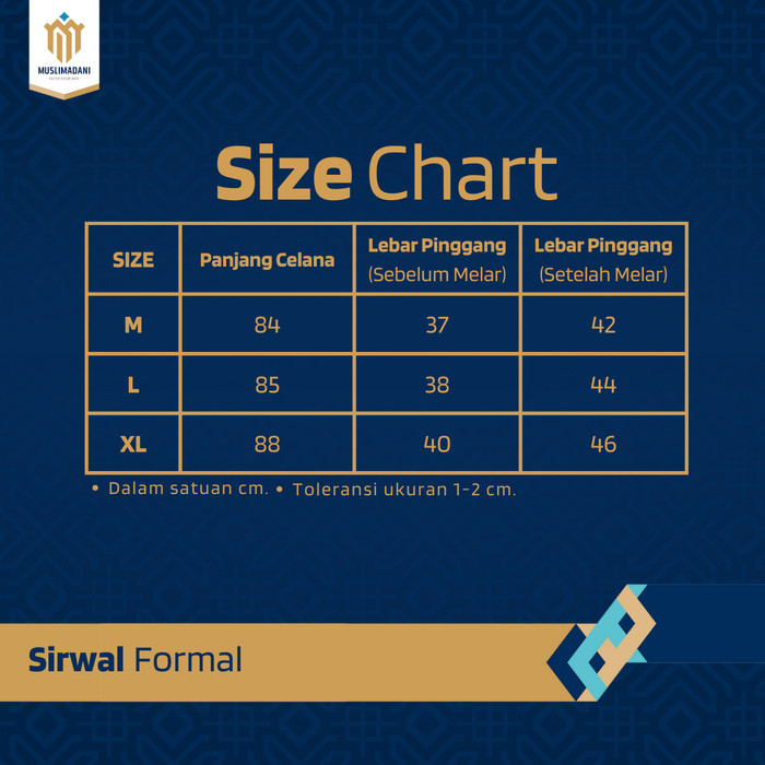 Celana Sirwal SHAFWAN Muslimadani Celana Cingkrang Sirwal Laa Isbal - CARAMEL, L