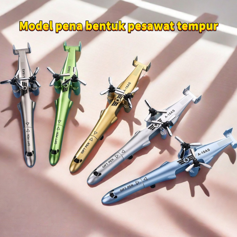 

Pena Gel Bentuk Helikopter/Pensil Peluru Mekanis Dapat Dilipat/Pena air cepat kering 0.5mm/Pens