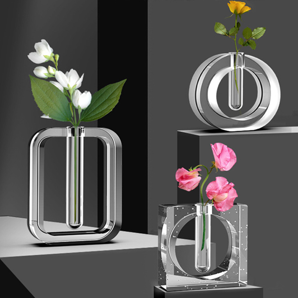 

Crystal Epoxy Flower Vase Resin Mold DIY Handmade Test Tube Flower Pot Silicone Hydroponics Mould Flower Pot Concrete Mould