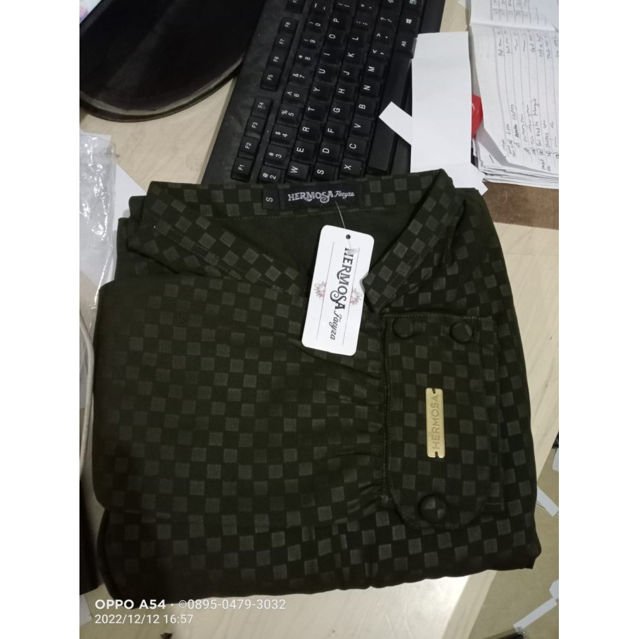 Gamis army/gamis warna army/gamis tartan army hermosa/gamis armi - M