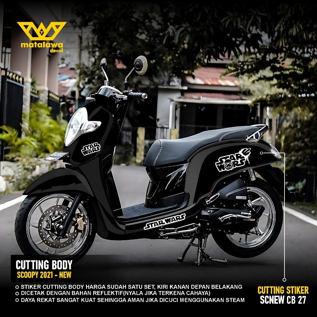 Sticker Cutting All Bodi Scoopy Stiker Timbul Full Set 2017 2018 2019 2020 2021 2023 DESAIN 27