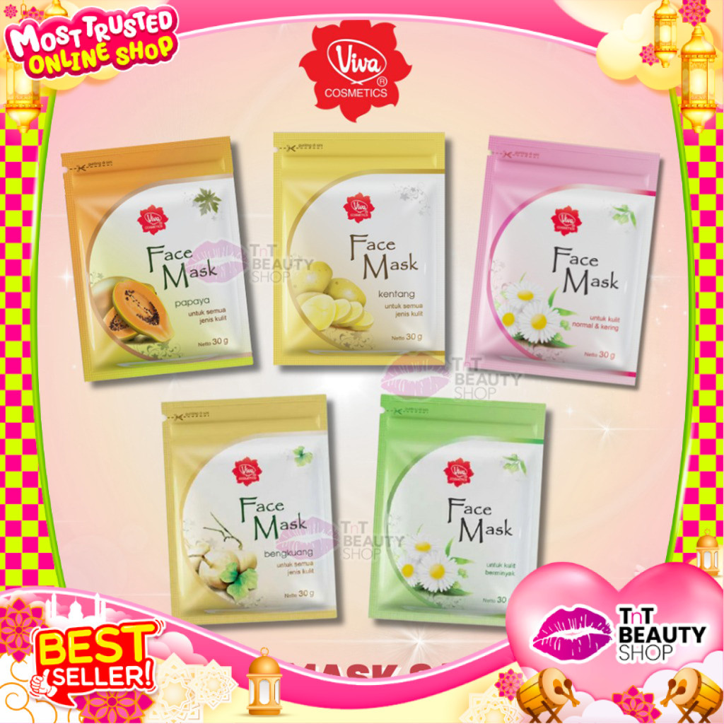 Viva Face Mask Sachet ukuran 30 g | Masker Wajah | TnT Beauty Shop