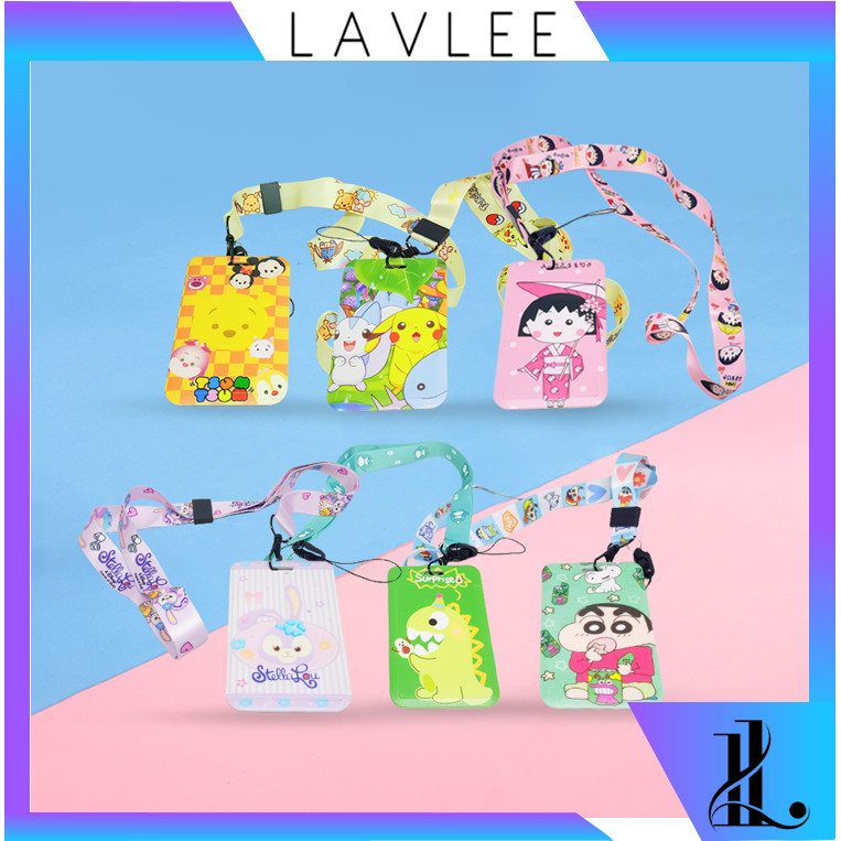 

LAVLEE - 6133 Lanyard ID Card Karakter / Tali Name Tag ID Card Holder / Penutup Kartu Akses ID Bank / Cute Character Hang Name Tag