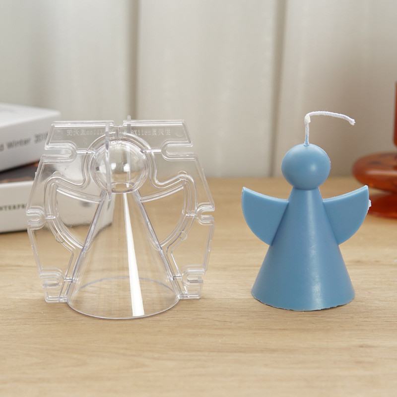 

DIY Angel Aroma Candle Acrylic Molds for Making Wax Soap Creative Christmas Gift Mould Home Decoration Candle Dinner