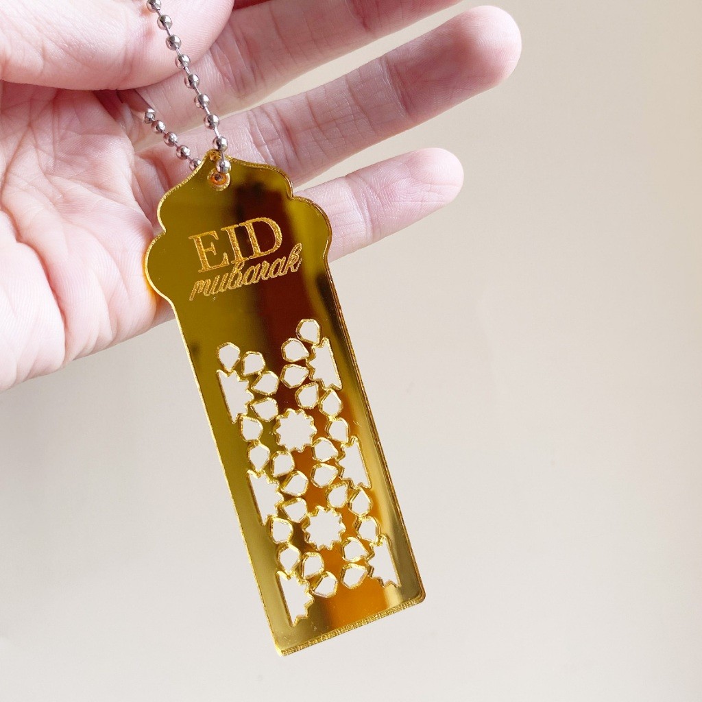 Akrilik Tag Hampers Lebaran | Akrilik Gold | Tag Hampers Hari Raya