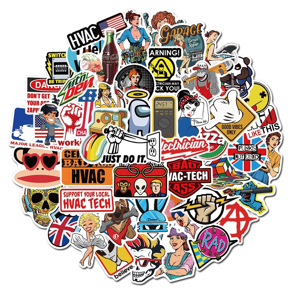 

Stiker Tumblr Trendi Eropa & Amerika Stiker untuk Buku Tempel/Buku Harian/HP/Dekorasi Laptop/Sticker Helm Tahan Air Vinil