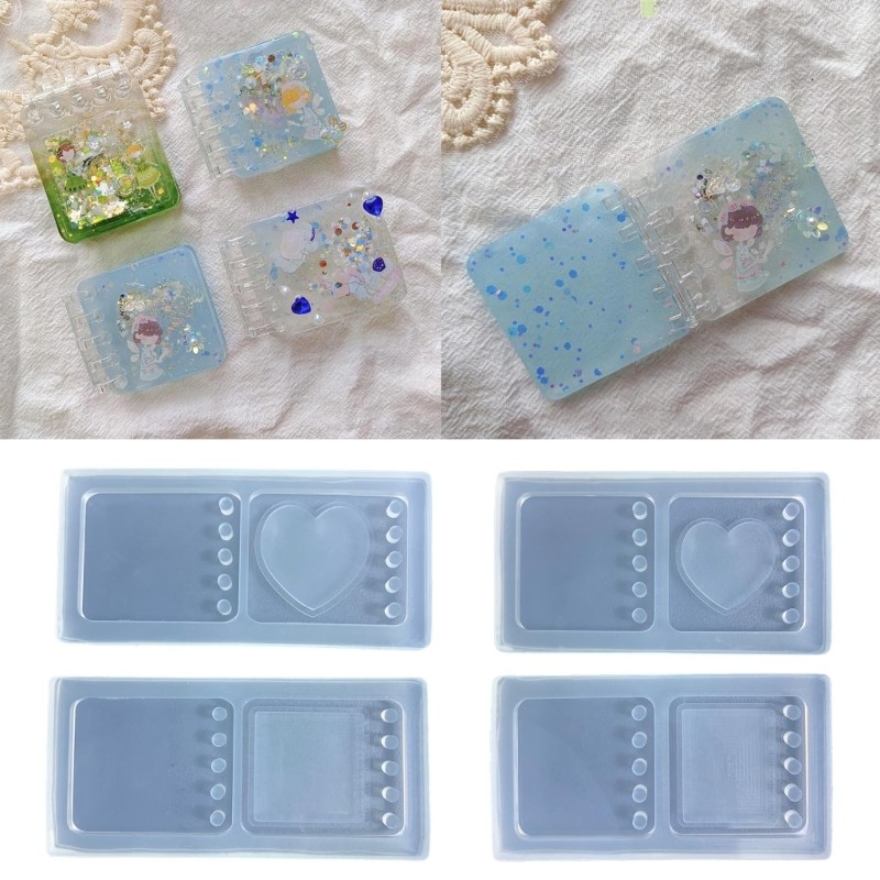 

Mini Quicksand Notebook Housing Mold Diary Book Crystal Epoxy Resin Mould DIY Handmade Craft Jewelry Making Tool