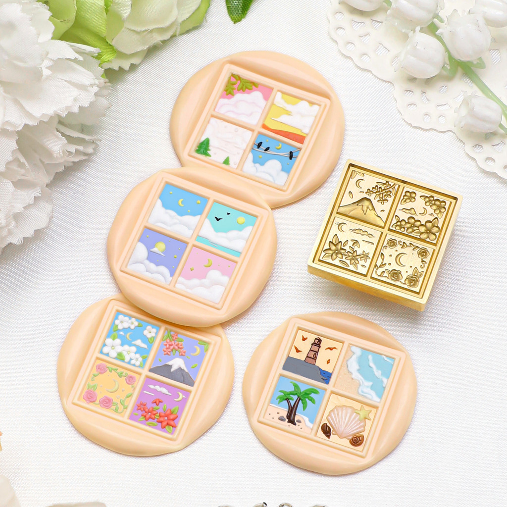 

3D Embossed Retro Wax Seal Stamp Flowers/Plants/Cartoon/Animal Copper Head For Scrapbooking Cards Envelopes Wedding Invitations