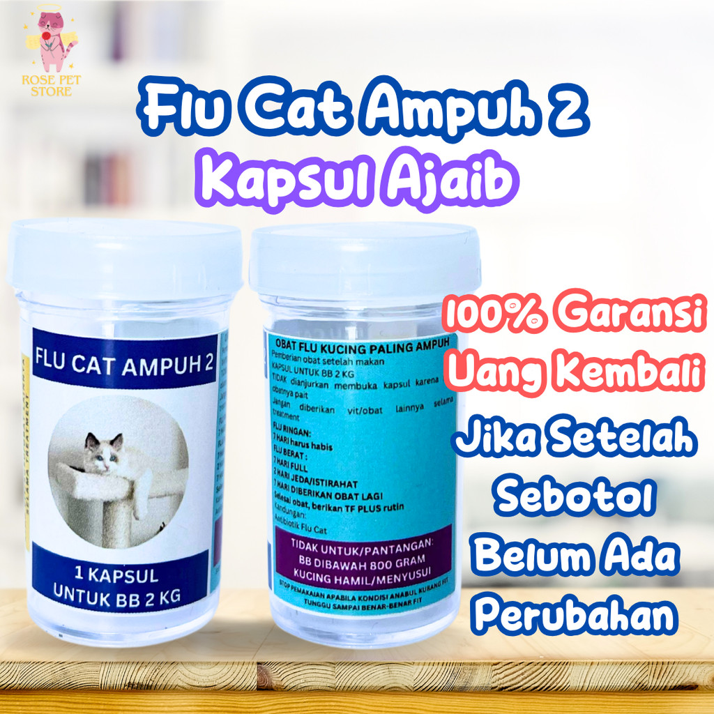 FLU KUCING AMPUH PATEN FLU CARE KUCING FLU PATEN FLU CAT VIRUS BAKTERI KUCING BERAT KUCING OBAT FLU 