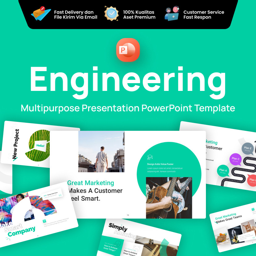 Engineering Multipurpose Powerpoint Template Full Animasi