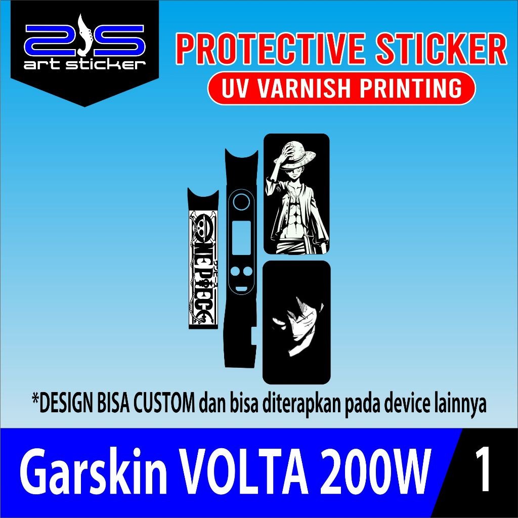 

PROMO STIKERV0LTA 200W LUFFY BLACK UV VARSNISH PRINTING