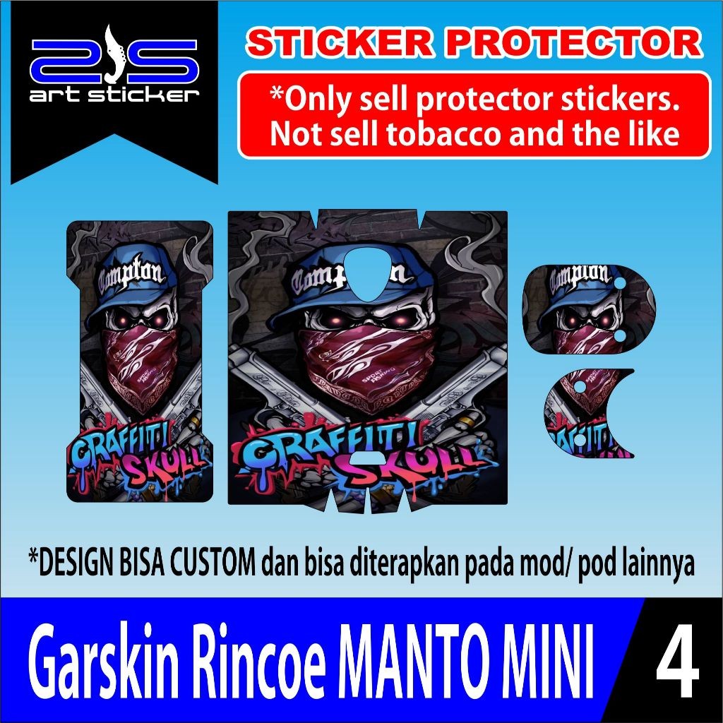 

TERMURAH PROMO StikerManto Mni Skull UV Printing HOTT