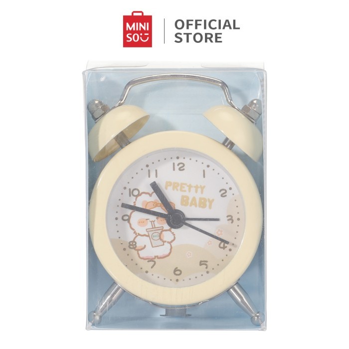 Miniso Jam Weker Aesthetic Kelinci Mini Jam Alarm Kamar Cantik Dekoras - Kuning