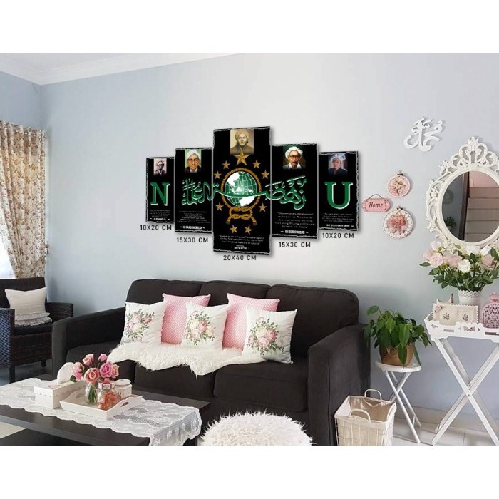 Hiasan Dinding Nahdlatul ulama NU WALLDECOR POSTER BINGKAI FOTO ULAMA - NU01 New, 1 Paket