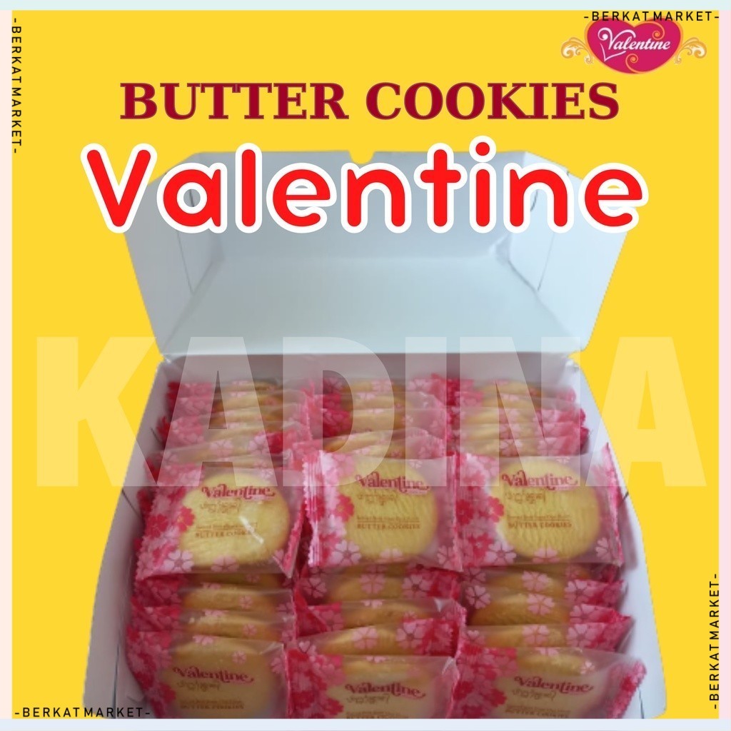 

Butter Cookies Valentine Oleh Khas Bali Kue Kering 50Pcs