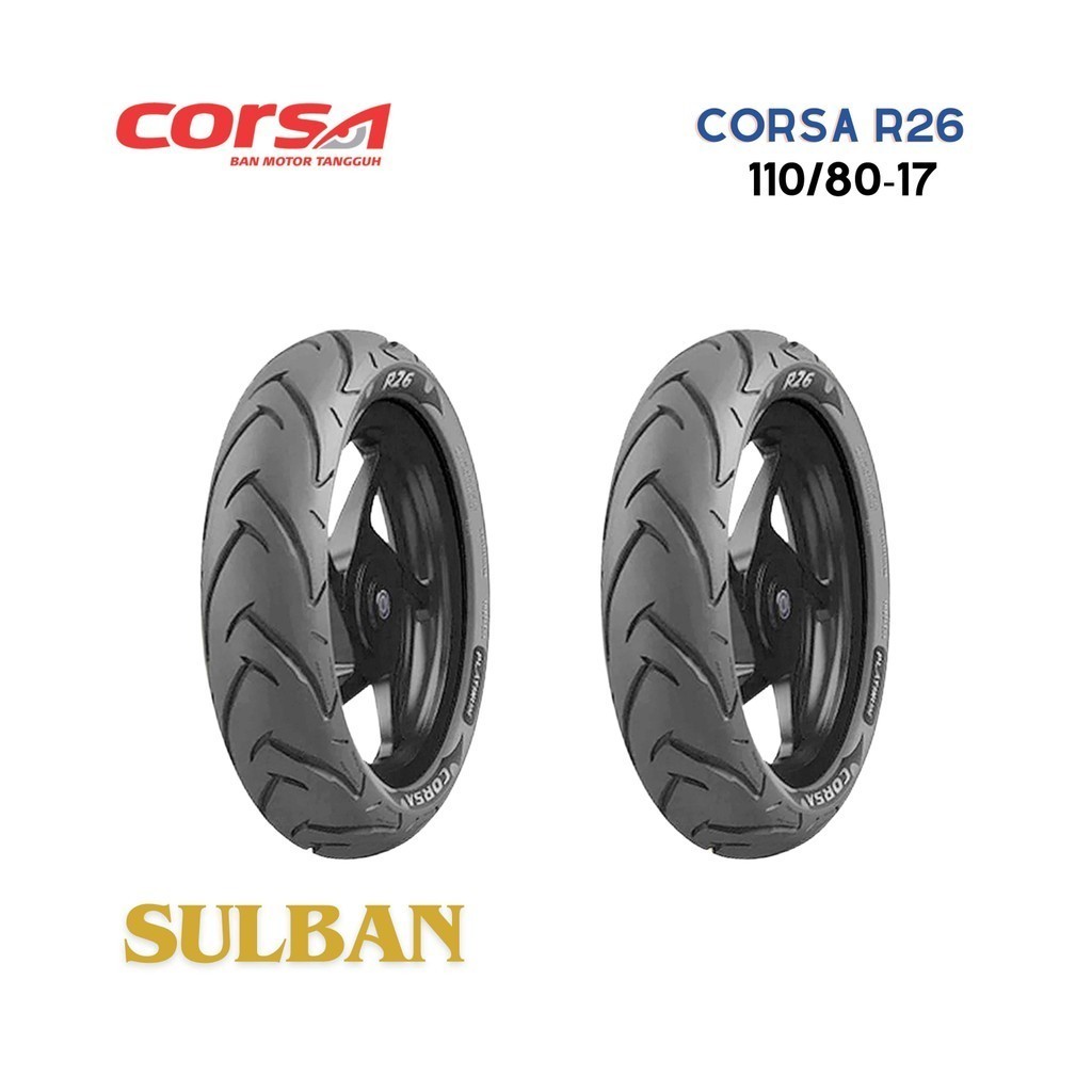 Ban Motor Corsa R26 Size 110/80 R17 - Tubeless Ban Depan CBR 150, R15, GSX-R150, NINJA 250SL