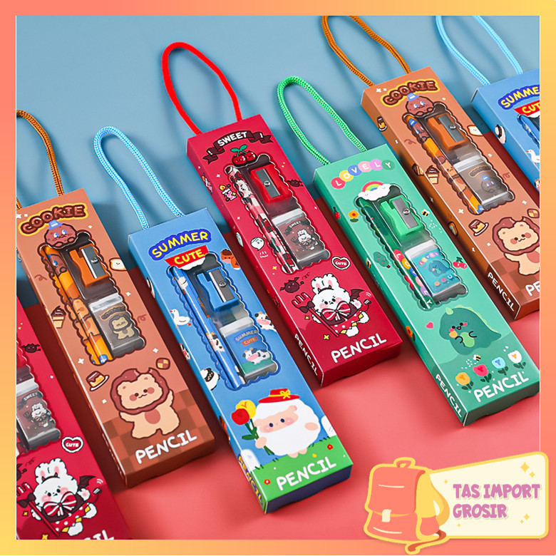 

Tas Import - S5689 Stationery Set 5 in 1 / Set Alat Tulis Sekolah 5 in 1 Karakter Lucu / 5 Pcs Set Alat Tulis Pensil Motif Kartun Lucu